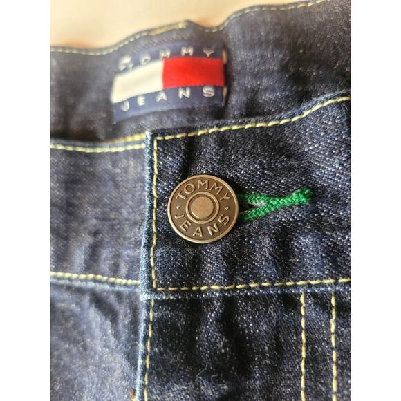 Vintage Tommy Jeans Tommy Hilfiger Carpenter Shorts/Jorts Y2K Baggy Denim| Sz 38 - Picture 6 of 16